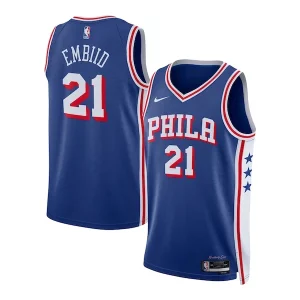Joel Embiid Philadelphia 76ers Nike Unisex Swingman Fabulous Jersey Icon Edition Royal/White
