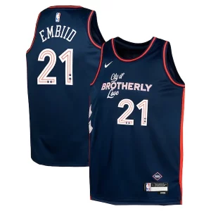 Joel Embiid Philadelphia 76ers Nike Youth Swingman Replica Chic Jersey City Edition Navy