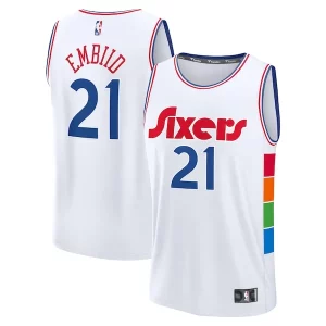 Joel Embiid Philadelphia 76ers 2024/25 Fast Premium Break Player Jersey City Edition White