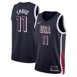 Joel Embiid Unisex Nike Men's Elegant USA Basketball 2024 Swingman Player Jersey Navy