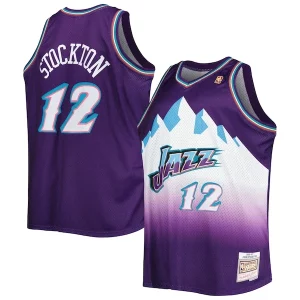 John Stockton Utah Jazz Big & Tall Hardwood Classics 1996/97 Gorgeous Swingman Jersey Purple