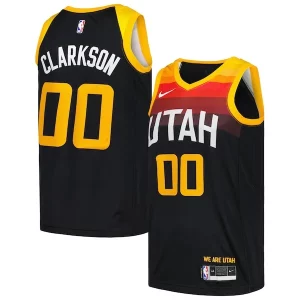 Jordan Elegant Clarkson Utah Jazz Nike Swingman Player Jersey City Edition Black