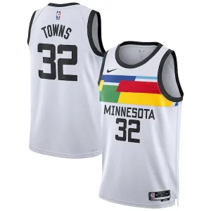 Karl Anthony Towns Minnesota Timberwolves Nike Unisex 2022/23 Swingman Jersey City Edition Trendy White