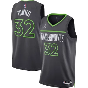 Karl Anthony Towns Minnesota Gorgeous Timberwolves Jordan Brand Unisex Swingman Jersey Statement Edition Charcoal