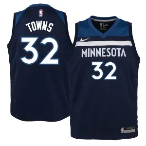 Karl Anthony Towns Minnesota Timberwolves Nike Youth Chic Swingman Jersey Navy Icon Edition