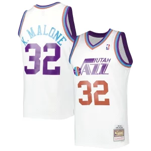 Karl Malone Utah Jazz 1991/92 Hardwood Elegant Classics Reload 3.0 Swingman Jersey White