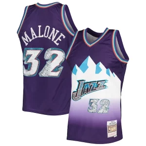 Karl Malone Utah Jazz 1996/97 Hardwood Classics NBA 75th Anniversary Diamond Swingman Jersey Premium Purple