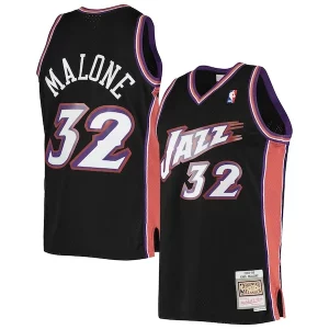 Karl Malone Utah Jazz 2001/02 Hardwood Classics Eye - catching Swingman Jersey Black
