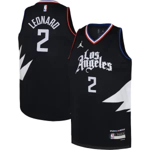 Kawhi Leonard LA Clippers Jordan Brand Youth Swingman Jersey Statement Eye - catching Edition Black