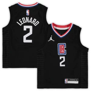 Kawhi Leonard LA Clippers Premium Jordan Brand Preschool 2020/21 Fast Break Replica Jersey Statement Edition Black