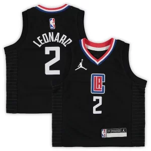 Kawhi Leonard Stylish LA Clippers Jordan Brand Toddler 2020/21 Jersey Black Statement Edition