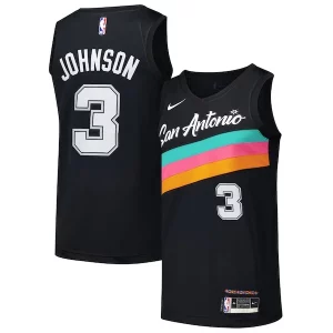Keldon Johnson San Antonio Spurs Nike Swingman Player Premium Jersey City Edition Black