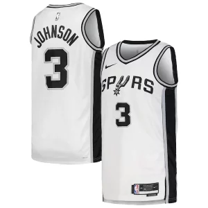 Keldon Johnson San Antonio Stylish Spurs Nike Unisex Swingman Jersey Association Edition White/Black