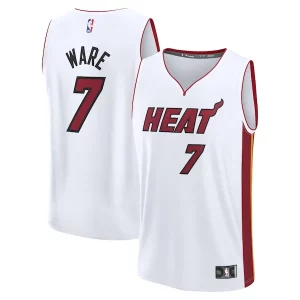 Kel'el Ware Miami Heat Elegant Fast Break Replica Player Jersey Association Edition White