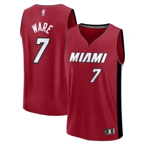 Kel'el Ware Miami Heat Fast Break Elegant Player Jersey Statement Edition Red