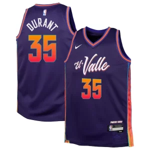 Kevin Durant Phoenix Suns Eye - catching Nike Youth Swingman Replica Jersey City Edition Purple