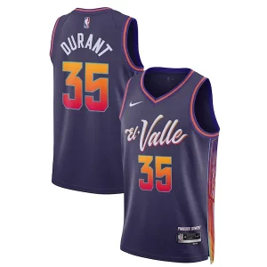 Kevin Durant Phoenix Suns Nike Unisex 2023/24 Elegant Swingman Jersey Purple City Edition