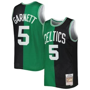 Kevin Garnett Boston Celtics Hardwood Classics 2007/08 Split Swingman Jersey Black/Kelly Green Stylish