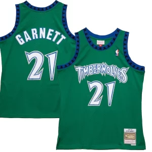 Kevin Garnett Gorgeous Minnesota Timberwolves 1997/98 Hardwood Classics Reload 2.0 Swingman Jersey Green