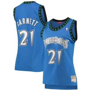 Kevin Garnett Minnesota Stylish Timberwolves Women's Hardwood Classics Swingman Jersey Blue