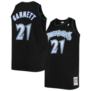 Kevin Garnett Minnesota Timberwolves 1997/98 Big & Tall Hardwood Stylish Classics Swingman Jersey Black
