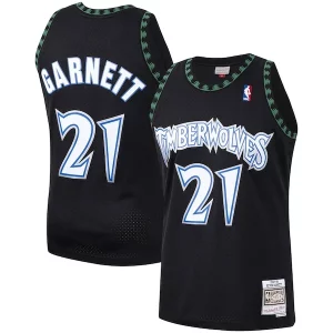 Kevin Garnett Minnesota Timberwolves Hardwood Classics Swingman Jersey Black/White Gorgeous