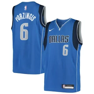 Kristaps Porzingis Dallas Mavericks Nike Youth Swingman Jersey Icon Edition Premium Blue