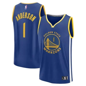 Kyle Anderson Stylish Golden State Warriors Fast Break Replica Player Jersey Icon Edition Royal