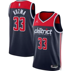 Kyle Kuzma Washington Wizards Jordan Brand Unisex Swingman Jersey Statement Edition Navy Trendy