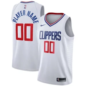 LA Clippers Nike 2020/21 Swingman Custom Jersey Association Edition Elegant White