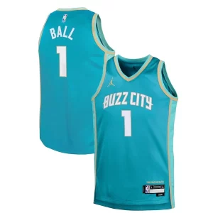 LaMelo Ball Charlotte Hornets Chic Jordan Brand Youth Swingman Replica Jersey City Edition Teal