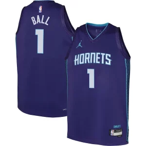 LaMelo Ball Charlotte Hornets Jordan Brand Youth Swingman Jersey Statement Chic Edition Purple