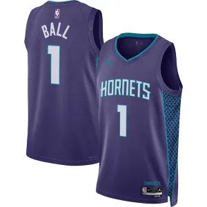 LaMelo Eye - catching Ball Charlotte Hornets Jordan Brand Unisex Swingman Jersey Statement Edition Purple