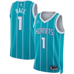 LaMelo Gorgeous Ball Charlotte Hornets Jordan Brand Unisex Swingman Jersey Icon Edition Teal/White