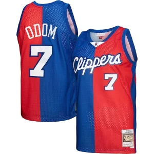 Lamar Odom LA Clippers Hardwood Classics 2000/01 Split Gorgeous Swingman Jersey Royal/Red