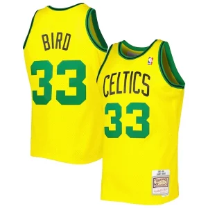 Larry Bird Boston Celtics 1985 86 Hardwood Classics Reload 3.0 Swingman Jersey Gold Gorgeous