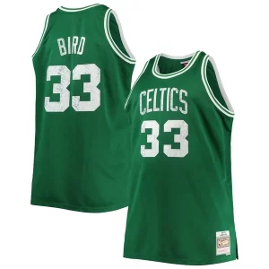 Larry Bird Boston Celtics Big & Fabulous Tall 1985/86 NBA 75th Anniversary Diamond Swingman Jersey Kelly Green