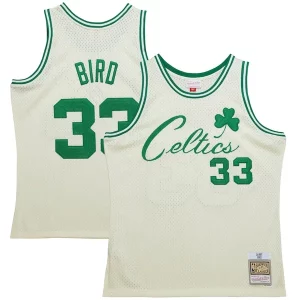 Larry Bird Boston Celtics Chainstitch Swingman Jersey Cream Chic