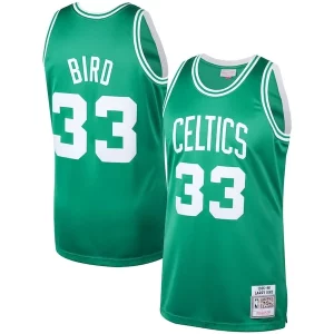 Larry Bird Boston Celtics Trendy 1985/86 Hardwood Classics Authentic Jersey Kelly Green