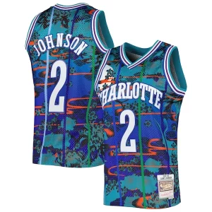 Larry Johnson Charlotte Elegant Hornets 1992/93 Hardwood Classics Lunar New Year Swingman Jersey Teal