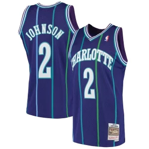 Larry Johnson Charlotte Hornets 1994/95 Hardwood Classics Swingman Jersey Premium Purple