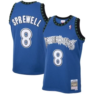 Latrell Sprewell Minnesota Timberwolves 2001/02 Hardwood Classics Stylish Swingman Jersey Blue