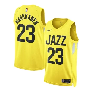 Lauri Markkanen Utah Jazz Chic Nike Unisex Swingman Jersey Association Edition Gold