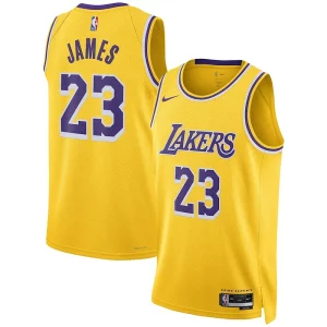 LeBron Chic James Los Angeles Lakers Nike Unisex Swingman Jersey Association Edition Gold