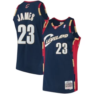 LeBron Gorgeous James Cleveland Cavaliers Hardwood Classics Swingman Jersey Navy
