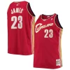 LeBron James Cleveland Cavaliers 2003/04 Big & Tall Hardwood Classics Swingman Jersey Red Trendy