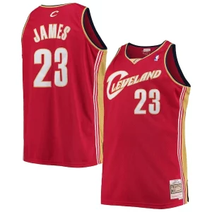 LeBron James Cleveland Cavaliers 2003/04 Big & Tall Hardwood Classics Swingman Jersey Red Trendy