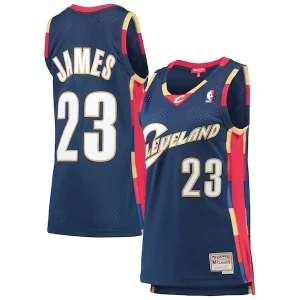 LeBron James Cleveland Cavaliers Women's Hardwood Classics Swingman Fabulous Jersey Navy