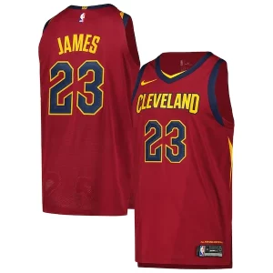 LeBron James Cleveland Premium Cavaliers Nike Authentic Player Jersey Icon Edition Wine