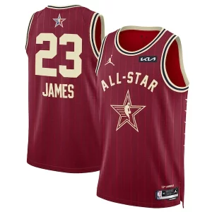 LeBron James Jordan Brand Unisex 2024 NBA All Star Game Swingman Jersey Fabulous Crimson